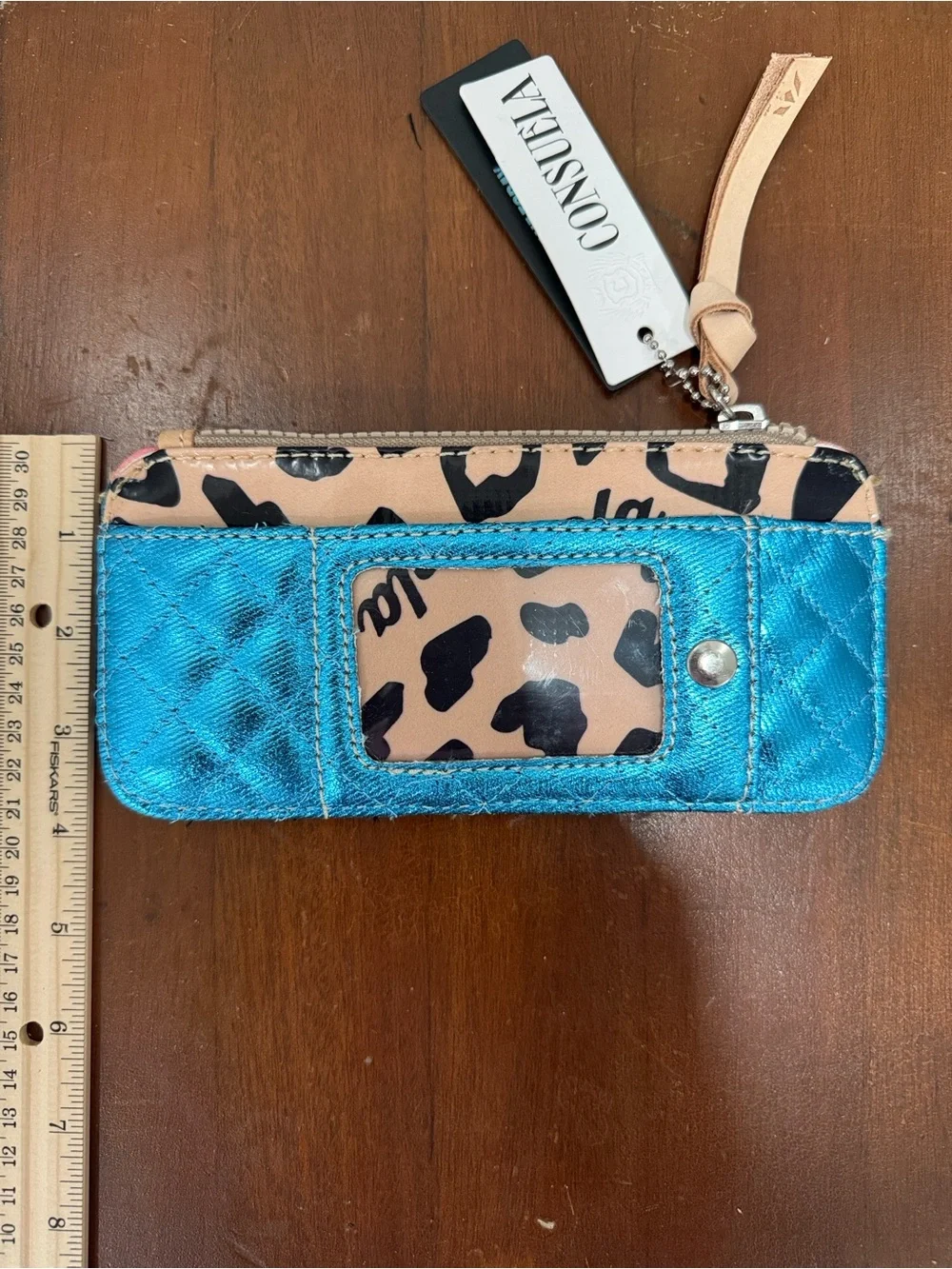 Consuela Amish Blue Quilted Wristlet Card Holder